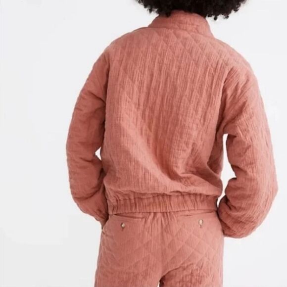 Madewell Rose Dust Diamond Jacquard Half Zip Pullover Size XS - Picture 2 of 13